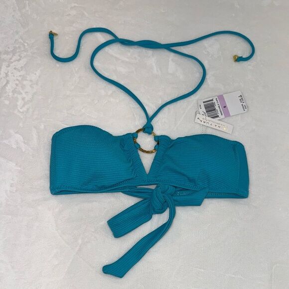 Trina Turk Ripple Rib Bandeau Top Size 6 - Picture 6 of 10
